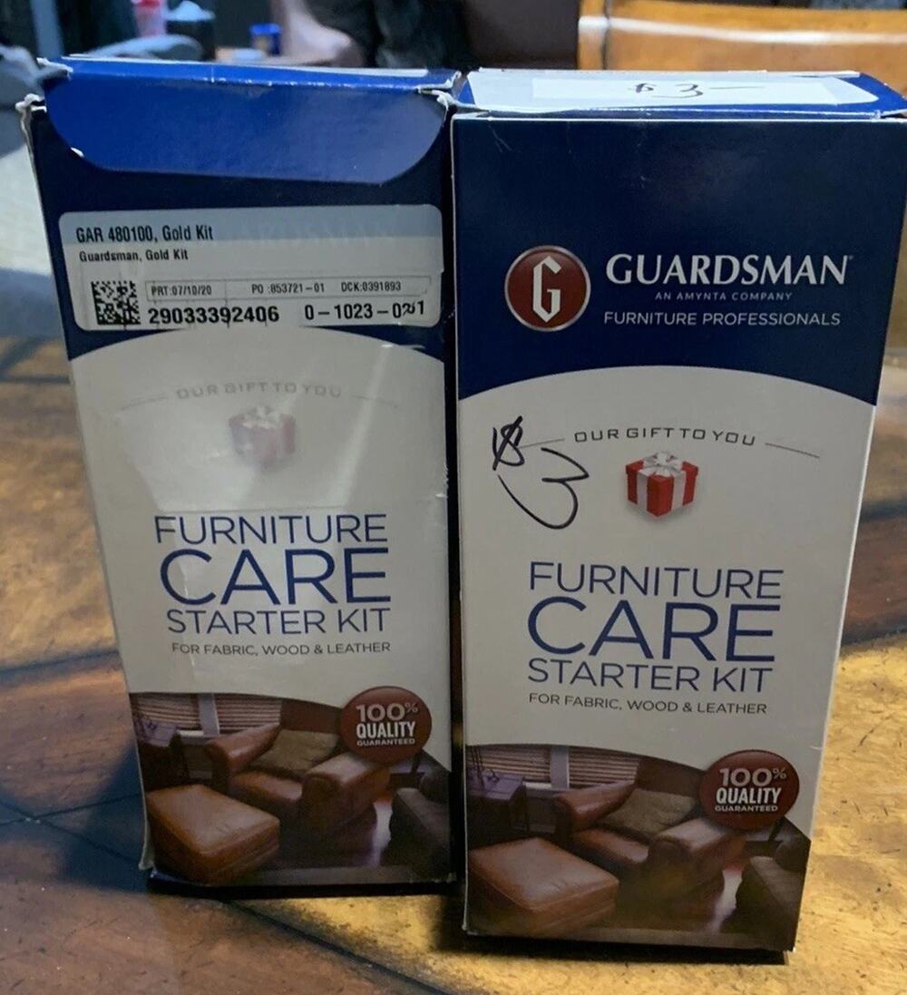 Guardsman Furniture Care Starter Kit Prof Cleaner f/Fabric Wood Leather New LOT